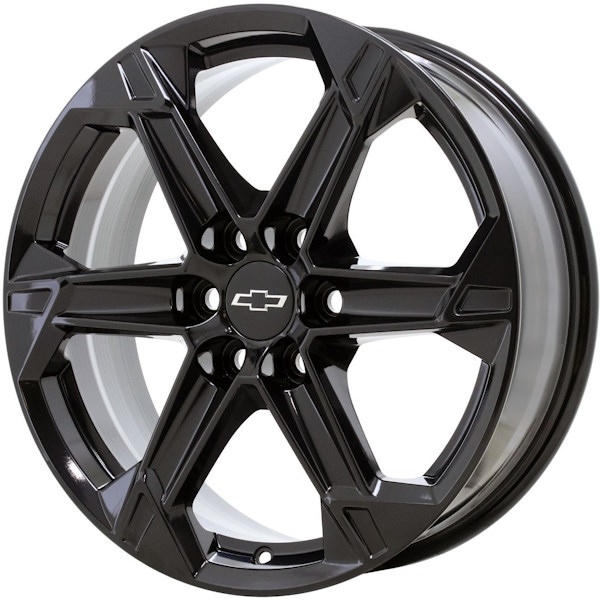Chevrolet Blazer 2023-2025 powder coat black 18x8 aluminum wheels or rims. Hollander part number ALY14083B, OEM part number 84969664.