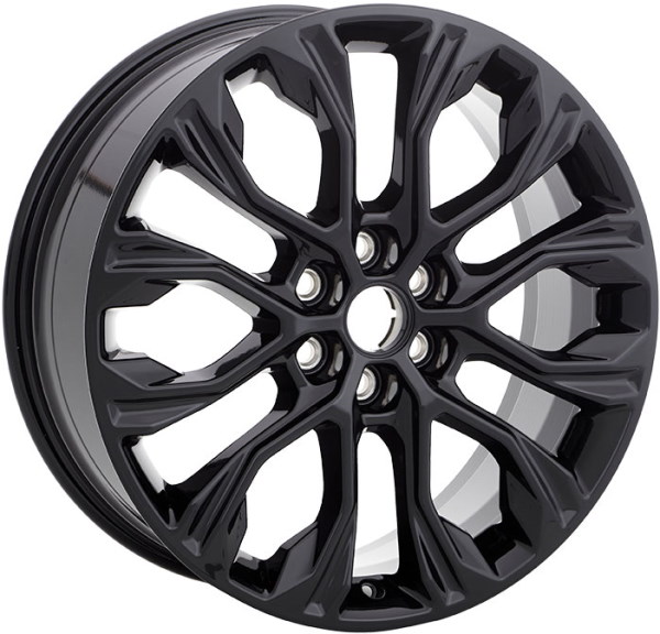 Chevrolet Blazer 2020-2024 powder coat black 20x8 aluminum wheels or rims. Hollander part number ALY14058U45/95372, OEM part number 84941843.