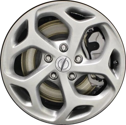 Chrysler Pacifica 2023-2024 powder coat silver 18x7.5 aluminum wheels or rims. Hollander part number ALY2017C, OEM part number 68580437AA.