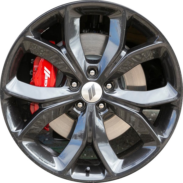 Dodge Hornet 2023-2025 Powder Coat Black 20x8 aluminum wheels or rims. Hollander part number ALY02331, OEM part number 68620096AA