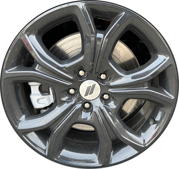 Dodge Hornet 2023-2025 Powder Coat Black 18x7.5 aluminum wheels or rims. Hollander part number ALY02345a, OEM part number 68620141AA