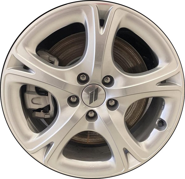 Dodge Hornet 2023-2025 Silver Machined 17x7 aluminum wheels or rims. Hollander part number ALY02329, OEM part number 68620097AA