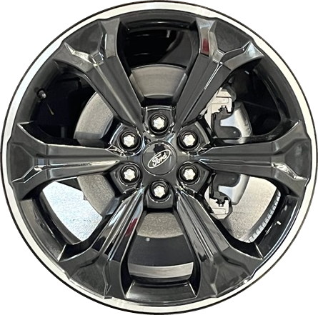 Ford Expedition 2022-2024 black machined 22x9.5 aluminum wheels or rims. Hollander part number ALY10443, OEM part number NL1Z-1007-A.