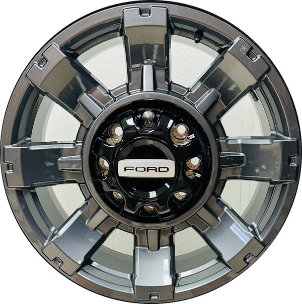 Ford F-250 2023-2024, F-350 SRW 2023-2024 charcoal painted 20x8 aluminum wheels or rims. Hollander part number ALY10485, OEM part number PC3Z1007C.