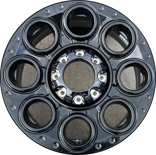 Ford F-250 2023-2025, F-350 SRW 2023-2025 Black Painted 20x8 aluminum wheels or rims. Hollander part number ALYFQ059U45, OEM part number Not Yet Known.