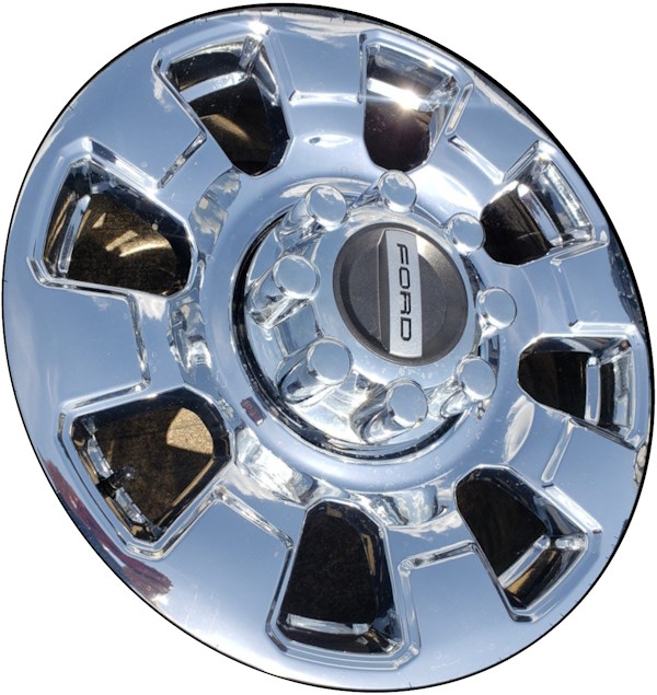 Ford F-250 2023-2025, F-350 SRW 2023-2025 chrome 20x8 aluminum wheels or rims. Hollander part number ALY95900, OEM part number Not Yet Known.