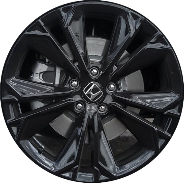 Honda CR-V 2023-2025 powder coat black 19x7.5 aluminum wheels or rims. Hollander part number ALY60312, OEM part number 428003A0AB0.