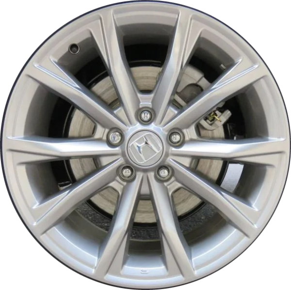 Honda CR-V 2023-2025 powder coat silver 18x7.5 aluminum wheels or rims. Hollander part number ALY60310A, OEM part number 427003A0A81 .