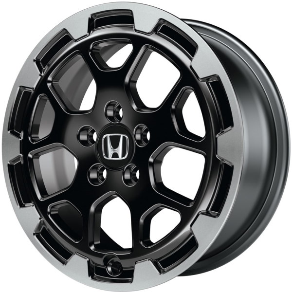 Honda HR-V 2023-2024 black machined 17x7 aluminum wheels or rims. Hollander part number ALY60303A, OEM part number 08W17-3V0-100.
