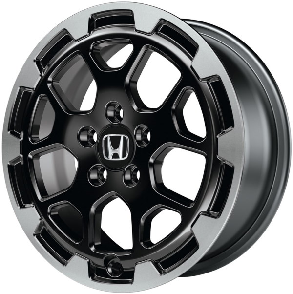 Honda HR-V 2023-2025 black machined 17x7 aluminum wheels or rims. Hollander part number ALY60303A, OEM part number 08W17-3V0-100.
