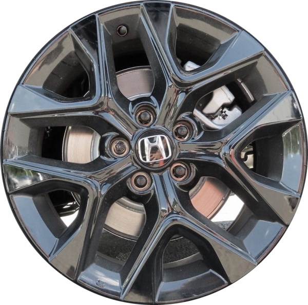 Honda HR-V 2023-2024 powder coat black 18x7 aluminum wheels or rims. Hollander part number ALY60301, OEM part number 42700-3W0-A94.