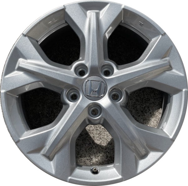 Honda HR-V 2023-2024 powder coat silver 17x6.5 aluminum wheels or rims. Hollander part number ALY60302A, OEM part number 42700-3W0-A74.