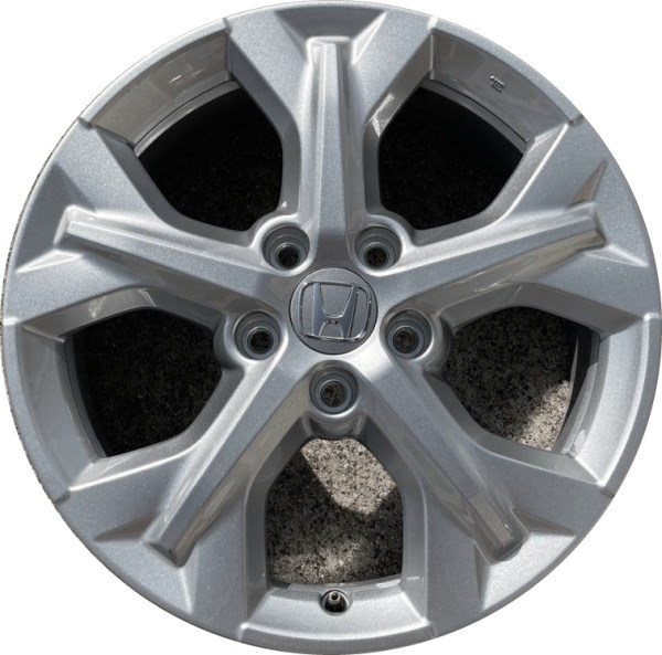 Honda HR-V 2023-2025 powder coat silver 17x6.5 aluminum wheels or rims. Hollander part number ALY60302A, OEM part number 42700-3W0-A74.
