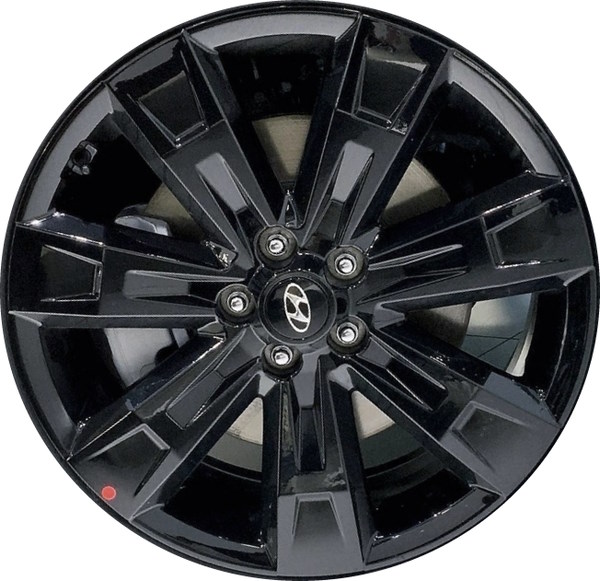 Hyundai Palisade XRT 2023-2025 black painted 20x7.5 aluminum wheels or rims. Hollander part number ALY71047, OEM part number S8529APZA0.