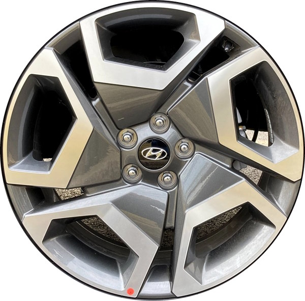 Hyundai Palisade  SEL Premium, Limited 2023-2025 grey machined 20x7.5 aluminum wheels or rims. Hollander part number ALY71046, OEM part number 52910S8800.