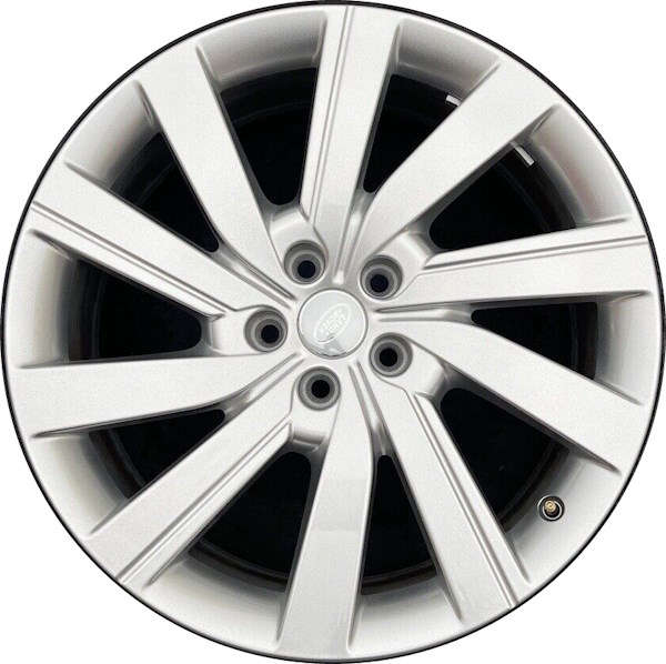 Land Rover Range Rover 2022-2024 powder coat silver 21x8.5 aluminum wheels or rims. Hollander part number ALY72371, OEM part number LR153236.