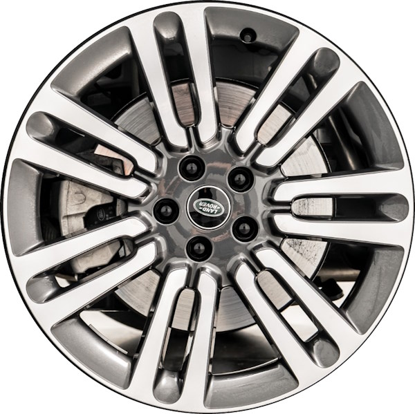 Land Rover Range Rover 2022-2024 charcoal machined 21x8.5 aluminum wheels or rims. Hollander part number ALY72370, OEM part number LR153238.