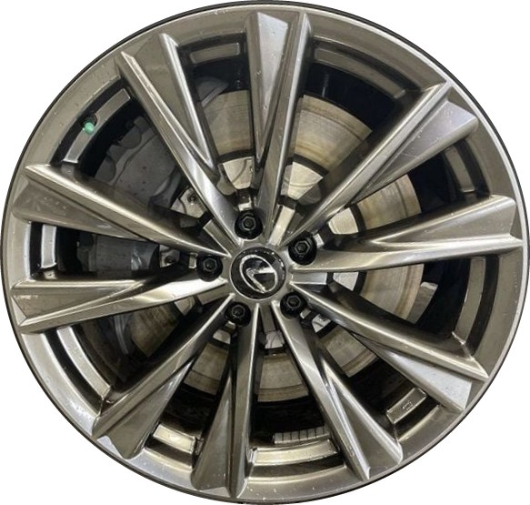 Lexus RX350 2023, RX500h 2023 powder coat hyper grey 21x8 aluminum wheels or rims. Hollander part number RX350U30, OEM part number Not Yet Known.