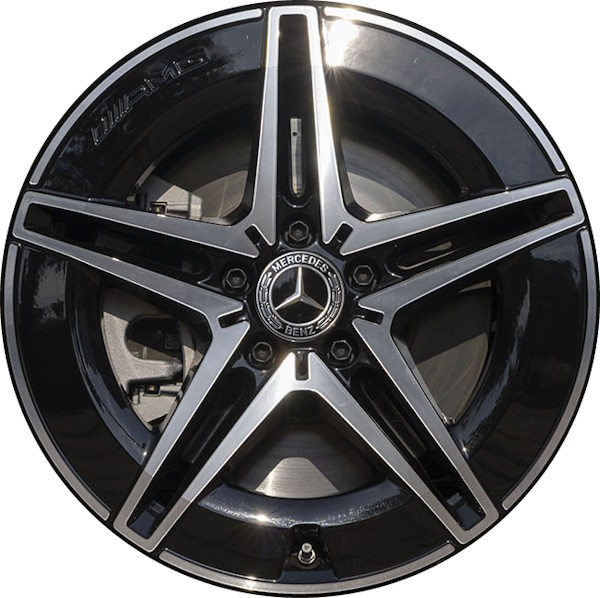 Mercedes-Benz EQB 250+ 2023-2024 EQB 300 2023-2024 black machined 18x7.5 aluminum wheels or rims. Hollander part number ALY85851, OEM part number 24340117007X23.
