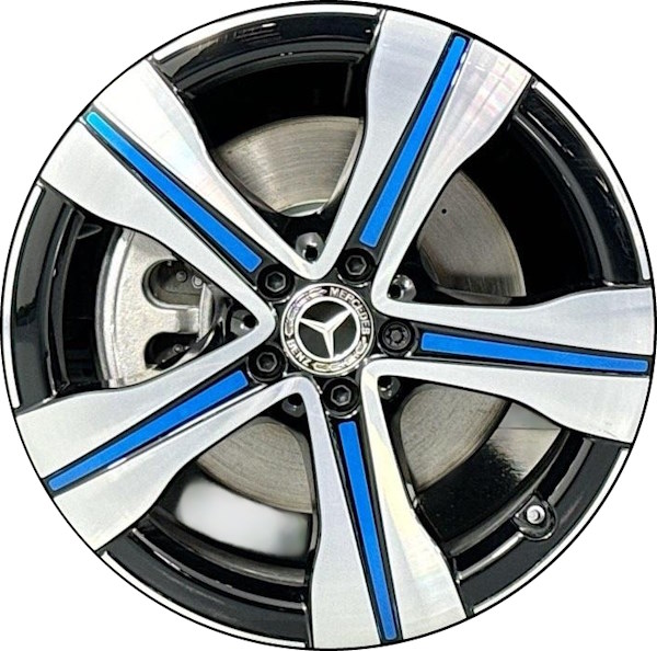Mercedes-Benz EQB 250+ 2023-2024 EQB 300 2023-2024 EQB 350 2023-2024 black machined 189x7.5 aluminum wheels or rims. Hollander part number ALY85852, OEM part number 24340115005X31.