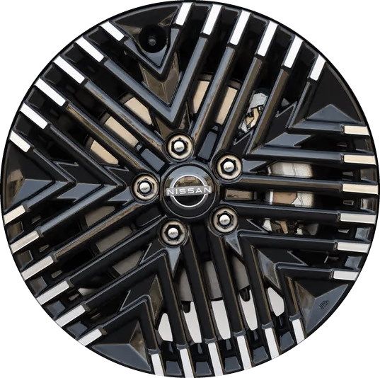 Nissan LEAF 2023-2025 black machined 17x6.5 aluminum wheels or rims. Hollander part number ALY62859, OEM part number 403006WK6D.