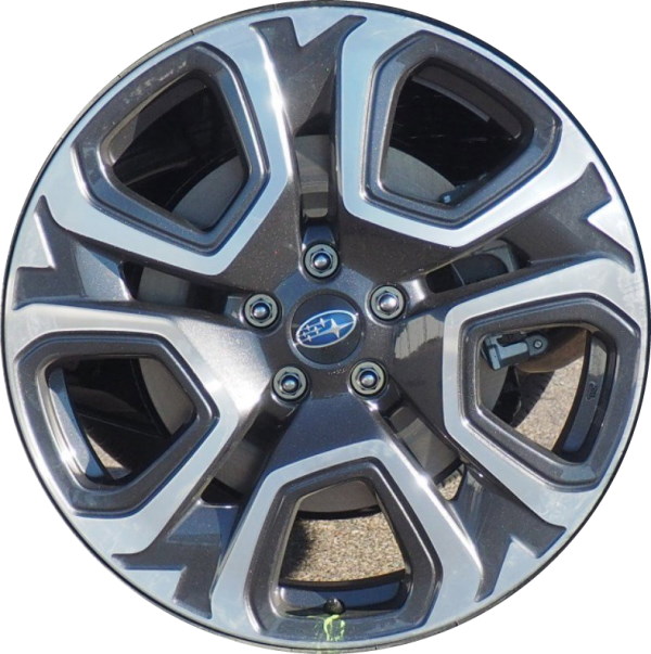 Subaru Ascent 2023-2025 grey machined 20x7.5 aluminum wheels or rims. Hollander part number ALY68903A, OEM part number 28111XC08A.