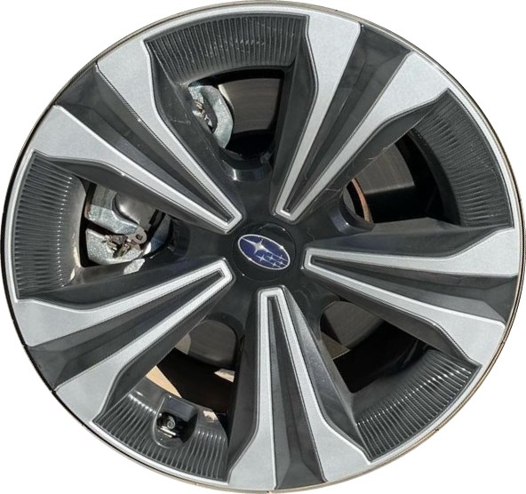 Subaru Solterra 2023-2024, Plastic 5 Spoke, Single Hubcap or Wheel Cover For 18 Inch Alloy Wheels. Hollander Part Number HSOLT18.