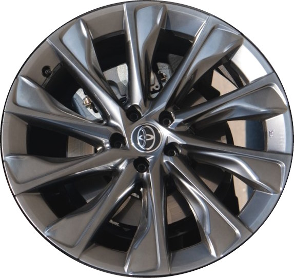 Toyota Crown 2023-2025 Hyper Grey 21x7.5 aluminum wheels or rims. Hollander part number ALY75331, OEM part number 4261A30510.