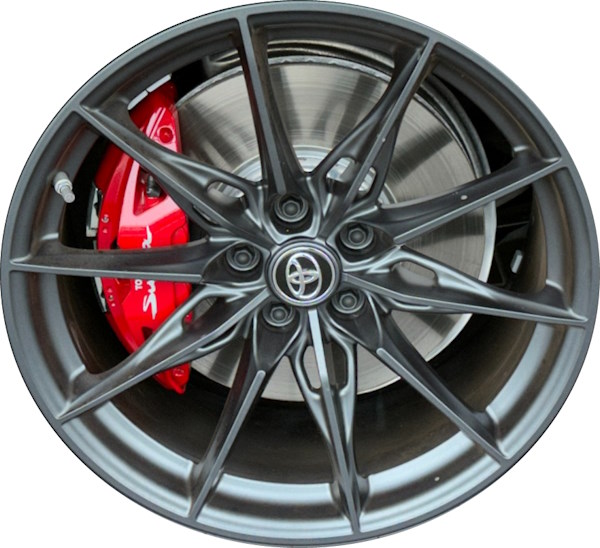 Toyota GR Supra 2023-2025 powder coat charcoal 19x9 aluminum wheels or rims. Hollander part number ALY75327, OEM part number 42611WAA11.