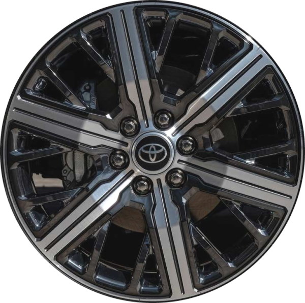 Toyota Tundra 2023-2025, Sequoia 2022-2025 charcoal machined 22x8 aluminum wheels or rims. Hollander part number ALY75282, OEM part number 4260D-0C030.