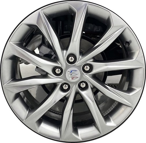 Buick Encore GX 2024-2025 powder coat hyper silver 19x8 aluminum wheels or rims. Hollander part number ALY14100B, OEM part number 42752010