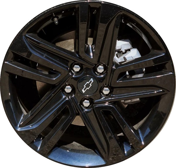 Chevrolet Trax 2024 Powder Coat Black 18x7.5 aluminum wheels or rims. Hollander part number ALYGZ051, OEM part number 60006716