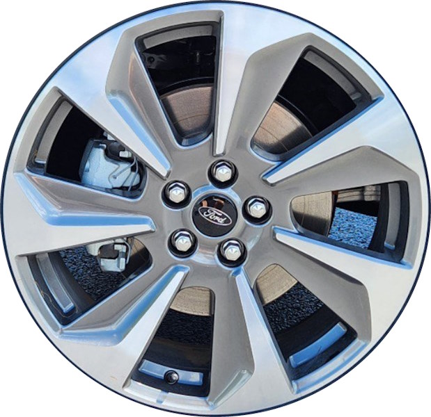 Ford Escape 2023-2025 charcoal machined 19x7 aluminum wheels or rims. Hollander part number ALY10468, OEM part number PJ6Z-1007-D.