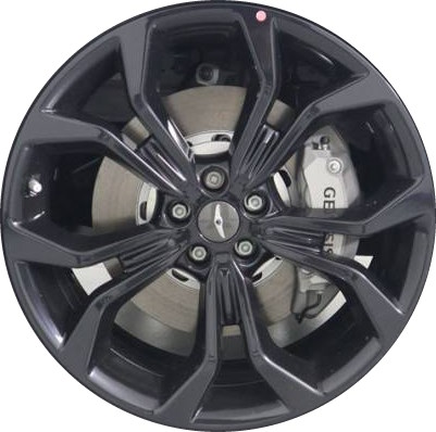 Genesis GV80 2022-2024 powder black 22x9.5 aluminum wheels or rims. Hollander part number ALY71090, OEM part number T6529-AB000.