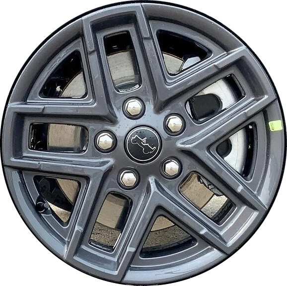Jeep Wrangler 2024-2025, Gladiator‎ 2024-2025 powder coat charcoal 17x7.5 aluminum wheels or rims. Hollander part number ALY09324, OEM part number 4755592AA