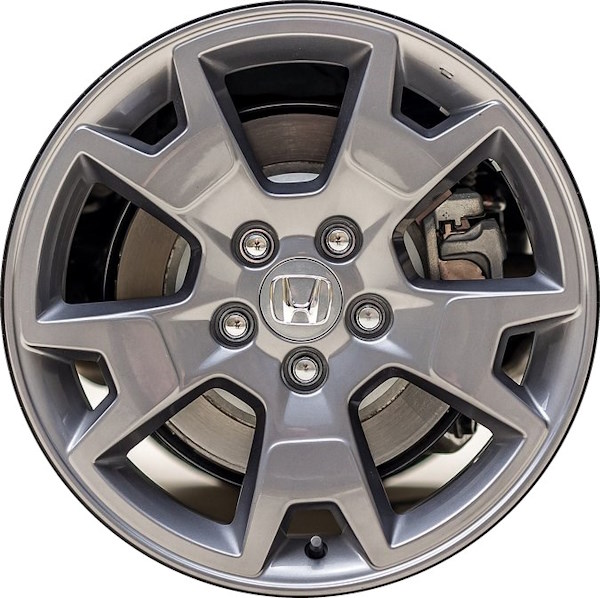 Honda Passport Trailsport 2024-2025 powder coat grey 18x8 aluminum wheels or rims. Hollander part number ALY63713U36, OEM part number Not Yet Known.