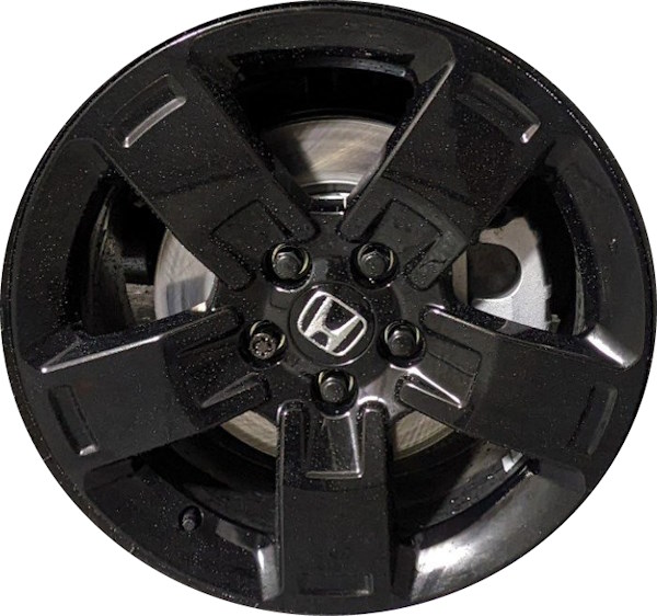 Honda Ridgeline 2024-2025 powder coat black 18x8 Inch aluminum wheels or rims. Hollander part number 95838 63811, OEM part number 42700T6ZAB1