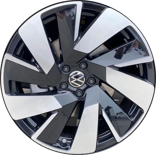 Atlas Cross Sport 2024 black machined 20x8 aluminum wheels or rims. Hollander part number ALYWB085U46, OEM part number Not Yet Known.