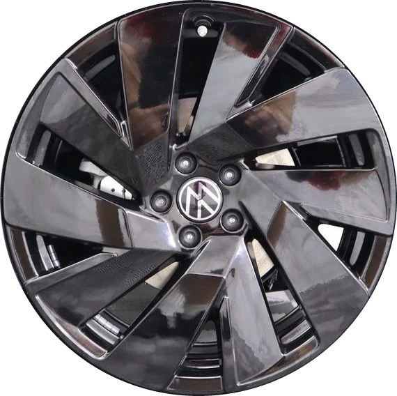 Volkswagen Atlas 2024-2025, Atlas Cross Sport 2024-2025 black painted 20x8 aluminum wheels or rims. Hollander part number ALY70116B, OEM part number Not Yet Known.