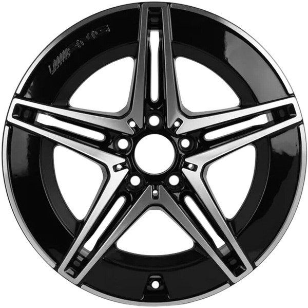 Mercedes-Benz C300 2022-2024 black machined 18x7.5 aluminum wheels or rims. Hollander part number 86660, OEM part number 20640117007X23.