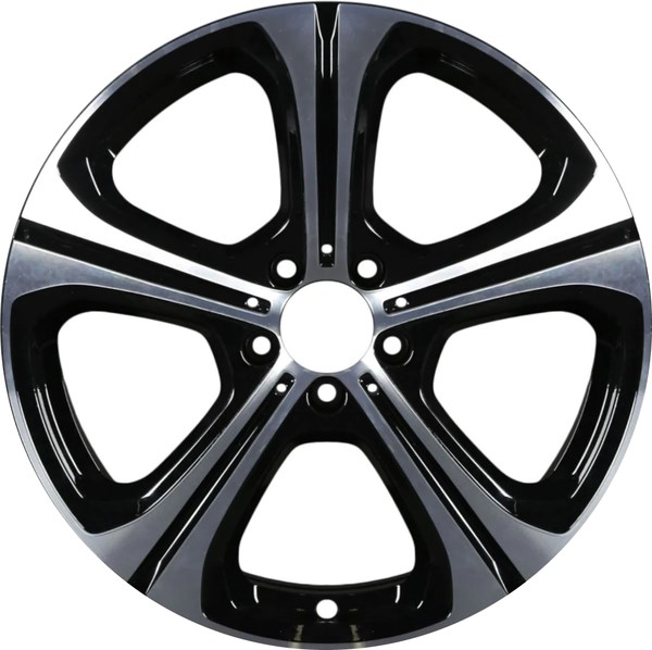 Mercedes-Benz C300 2022-2024 black machined 19x7.5 aluminum wheels or rims. Hollander part number 86658, OEM part number 20640153007X23.