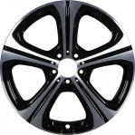 ALY86658 Mercedes-Benz C300 Wheel/Rim Black Machined #20640153007X23
