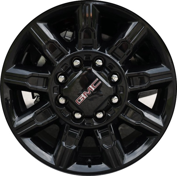 GMC Sierra 2500 2024, Sierra 3500 SRW 2024 powder coat black 20x8.5 aluminum wheels or rims. Hollander part number 90098 14137, OEM part number. 84830458