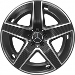 ALY85911 Mercedes-Benz GLC300 Wheel/Rim Black Machined #25440104007X23