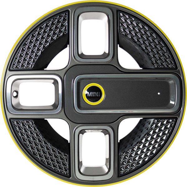 Mini Cooper 2020-2024 charcoal machined 17x7 aluminum wheels or rims. Hollander part number ALY86601, OEM part number 36105A0DBB3, 36106889171.