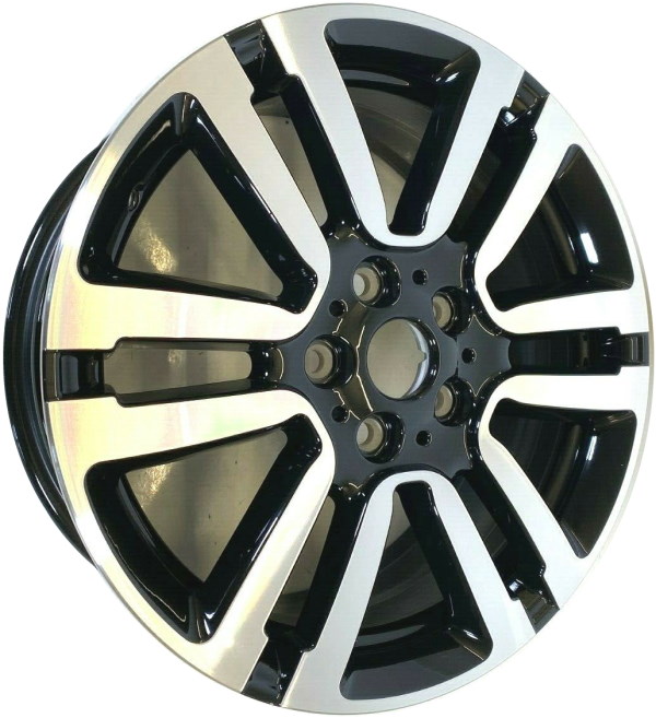 ALY86602 Cooper 2020-2024 black machined 17x7 aluminum wheels or rims. Hollander part number ALY86319U45/86602, OEM part number 36106873929.
