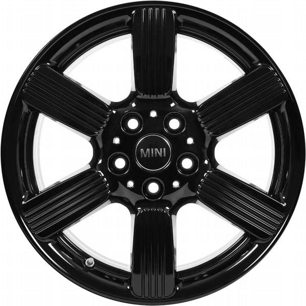 Mini Cooper 2022-2024 powder coat black 17x7 aluminum wheels or rims. Hollander part number 86670, OEM part number 36106898289.