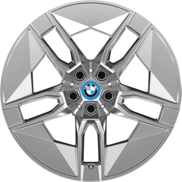 BMW iX 2022-2025 powder coat silver 20x8.5 aluminum wheels or rims. Hollander part number 86625, OEM part number 36115A02653.