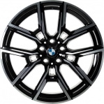 ALYCC085 BMW 430i, i4, M440i Wheel/Rim Black Machined #36118747304