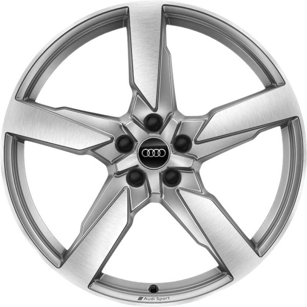 Audi SQ5 2021-2024 powder coat silver 21x8.5 aluminum wheels or rims. Hollander part number ALY12042, OEM part number 80A601025AR.